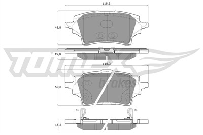 TOMEX Brakes TX 19-83 Číslo výrobce: 26153. EAN: 5901646602397.