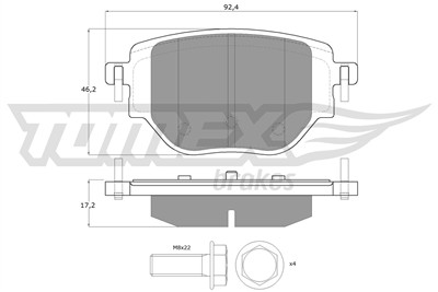 TOMEX Brakes TX 19-91 Číslo výrobce: 26195. EAN: 5901646602991.