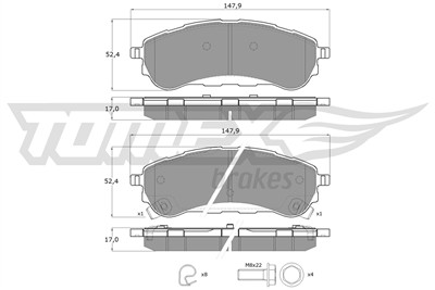 TOMEX Brakes TX 19-94 Číslo výrobce: 22693. EAN: 5901646603028.