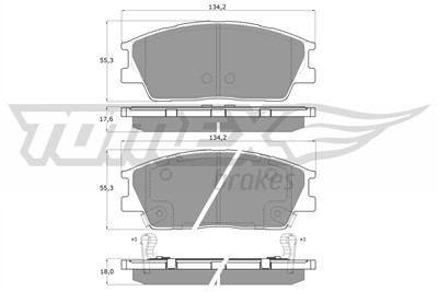 TOMEX Brakes TX 60-01 Číslo výrobce: 26384. EAN: 5901646603127.