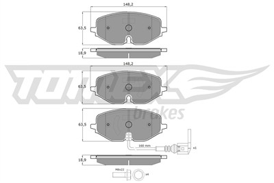 TOMEX Brakes TX 60-09 Číslo výrobce: 26169. EAN: 5901646608825.
