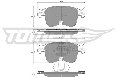 TOMEX Brakes TX 60-34 Číslo výrobce: 26677. EAN: 5901646609303.