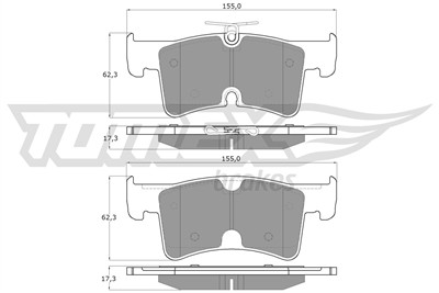 TOMEX Brakes TX 60-64 Číslo výrobce: 26744.
