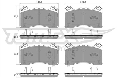 TOMEX Brakes TX 60-70 Číslo výrobce: 26605. EAN: 5901646609723.