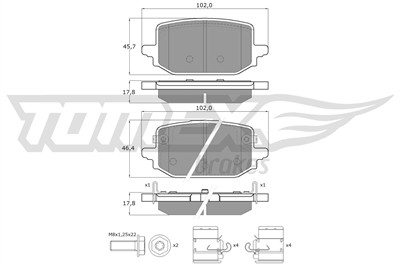 TOMEX Brakes TX 60-73 Číslo výrobce: 26589.