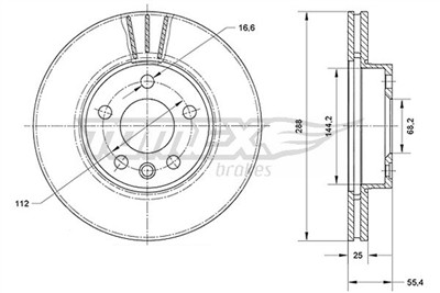 TOMEX Brakes TX 70-54 Číslo výrobce: 70-54. EAN: 5901646647619.