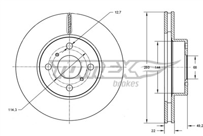 TOMEX Brakes TX 70-72 Číslo výrobce: 70-72. EAN: 5901646647794.
