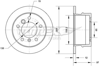 TOMEX Brakes TX 70-90 Číslo výrobce: 70-90. EAN: 5901646647978.