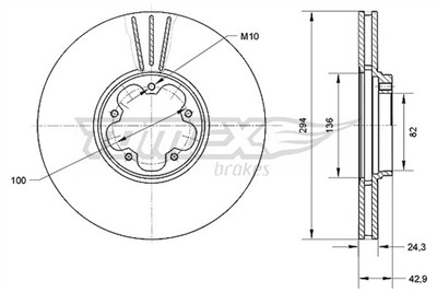 TOMEX Brakes TX 70-96 Číslo výrobce: 70-96. EAN: 5901646648036.