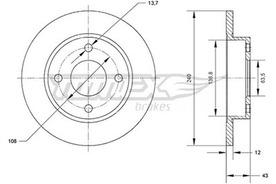 TOMEX Brakes TX 70-99 Číslo výrobce: 70-99. EAN: 5901646648067.