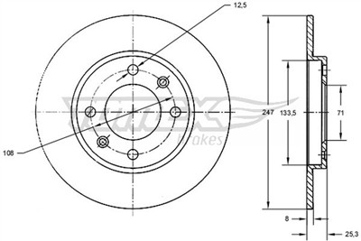 TOMEX Brakes TX 71-53 Číslo výrobce: 71-53. EAN: 5901646648609.