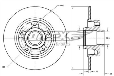 TOMEX Brakes TX 71-831 Číslo výrobce: 71-831. EAN: 5901646648906.