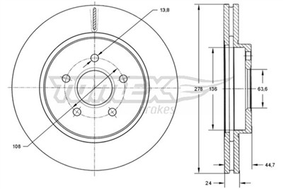 TOMEX Brakes TX 72-27 Číslo výrobce: 72-27. EAN: 5901646649347.