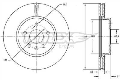 TOMEX Brakes TX 72-55 EAN: 5901646601154.