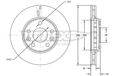 TOMEX Brakes TX 72-61 EAN: 5901646601215.