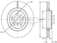 TOMEX Brakes TX 72-64