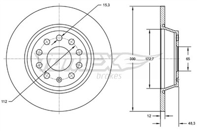 TOMEX Brakes TX 72-69 EAN: 5901646601291.