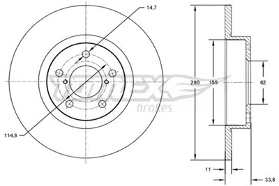 TOMEX Brakes TX 72-86 EAN: 5901646601468.