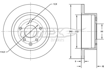 TOMEX Brakes TX 72-89 EAN: 5901646601499.