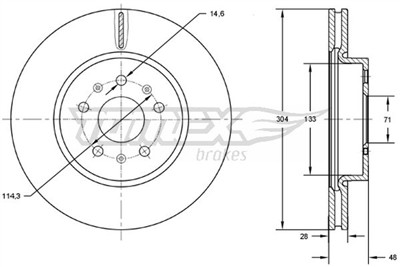 TOMEX Brakes TX 72-93 EAN: 5901646601536.