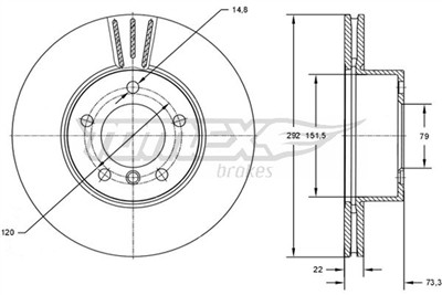 TOMEX Brakes TX 72-95 EAN: 5901646601550.