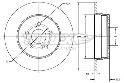 TOMEX Brakes TX 73-10 EAN: 5901646601703.
