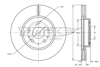 TOMEX Brakes TX 73-22 EAN: 5901646602458.