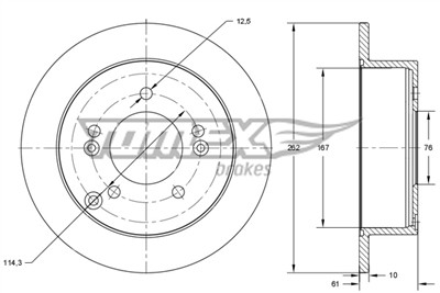 TOMEX Brakes TX 73-36 EAN: 5901646604261.