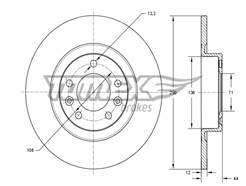 TOMEX Brakes TX 73-68