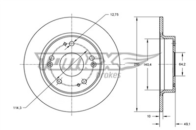 TOMEX Brakes TX 73-82 EAN: 5901646604544.