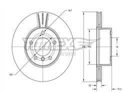 TOMEX Brakes TX 74-01