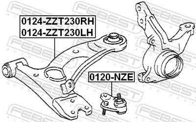 FEBEST 0124-ZZT230LH EAN: 4056111075396.