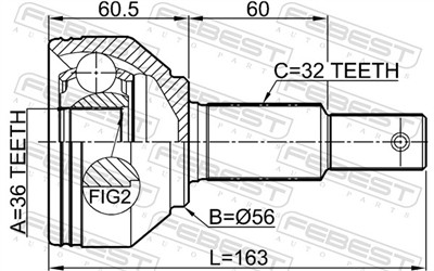 FEBEST 0210-R52VQ35 EAN: 4056111129532.