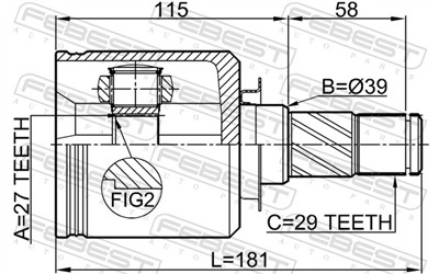 FEBEST 0211-J32LH EAN: 4056111073057.