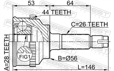 FEBEST 0510-034A44 EAN: 4056111036687.