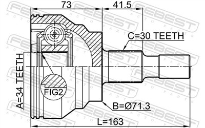 FEBEST 1610-164R EAN: 4056111107813.
