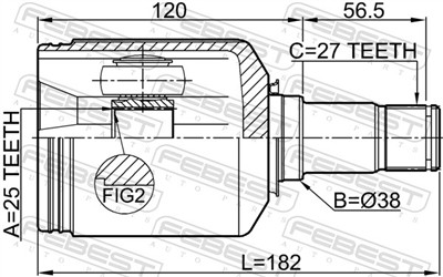 FEBEST 1611-169CVTLH EAN: 4056111095929.