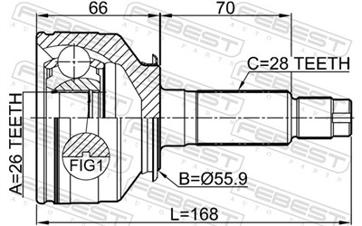 FEBEST 2210-SORBL EAN: 4056111129624.