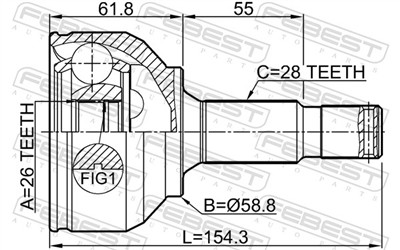 FEBEST 2510-X716AT EAN: 4056111165431.