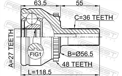 FEBEST 2710-XC90 EAN: 4056111037523.