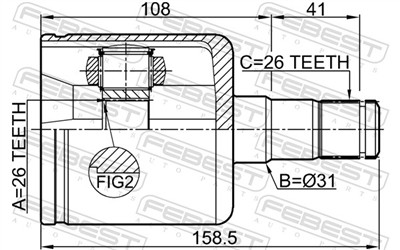 FEBEST 2711-S40IILH EAN: 4056111056555.