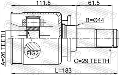 FEBEST 2911-DIVFLH EAN: 4056111070292.