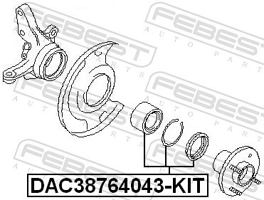 FEBEST DAC38764043-KIT EAN: 4056111032894.