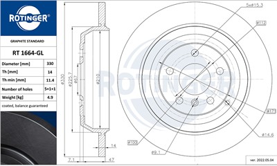 ROTINGER RT 1664-GL Číslo výrobce: 1664-GL. EAN: 5901436369219.
