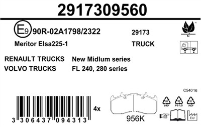 JURID 2917309560 Číslo výrobce: 29173. EAN: 3306437094313.