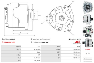AS-PL A0015 EAN: 5901259400250.