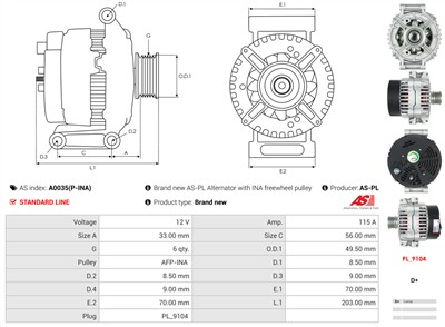 AS-PL A0035(P-INA) EAN: 5901259483017.