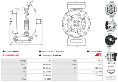 AS-PL A0043 EAN: 5901259400663.