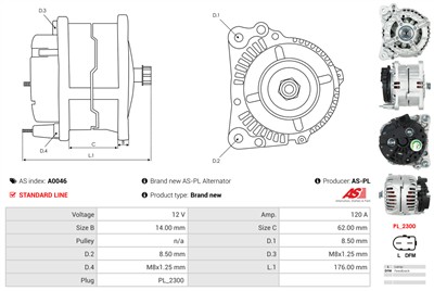 AS-PL A0046 EAN: 5901259400717.