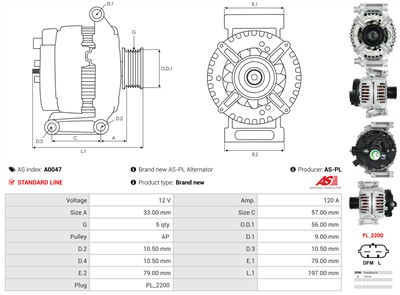AS-PL A0047 EAN: 5901259400731.